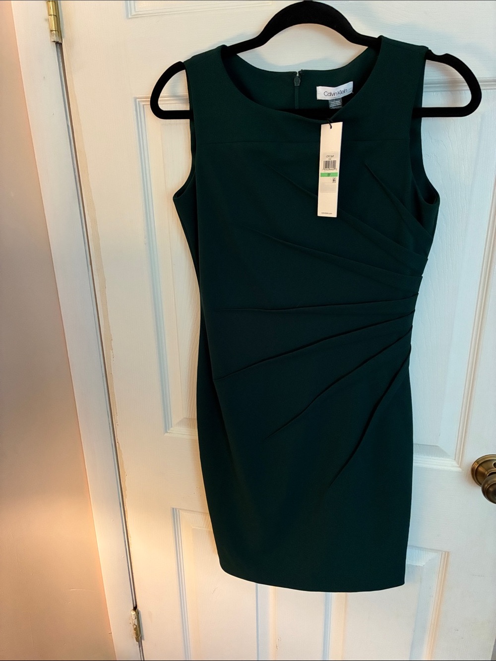 Calvin Klein Forest Green Sleeveless Sheath Dress